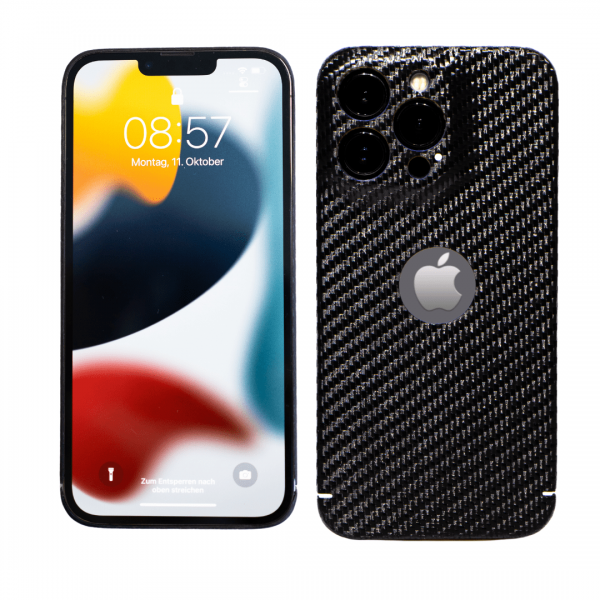 Carbon Cover iPhone 13 Pro con Logowindow